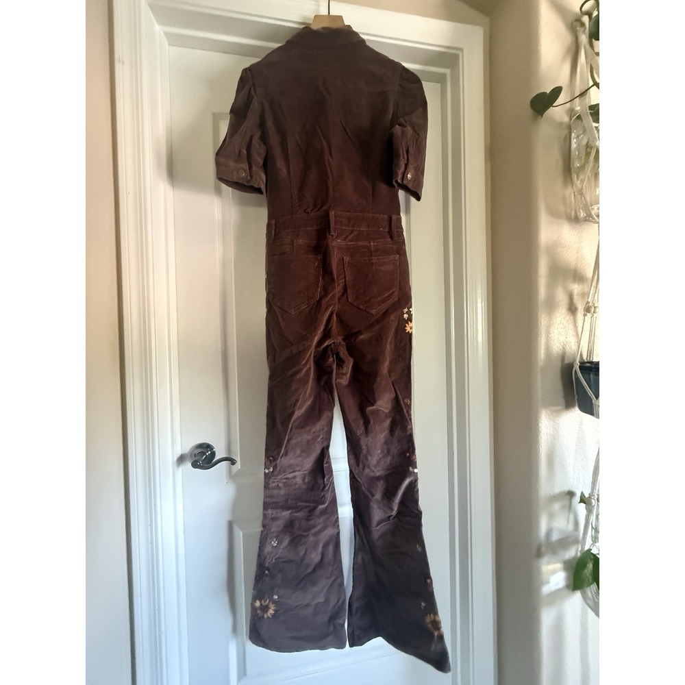 Driftwood x Free People Elsie Jumpsuit Size Medium Embroidered Floral NEW - Picture 15 of 15